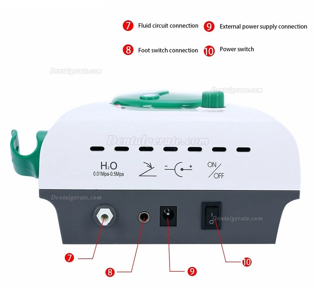 Vrn K08AL Dental-Ultraschallscaler mit abnehmbarem LED-Handst&uuml;ck und G1-, G2-, G4- und P1-Aufs&auml;tzen